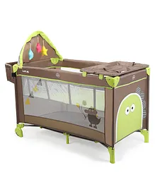 Luvlap Baby Wonderjoy Playpen Duck Print - Brown Green