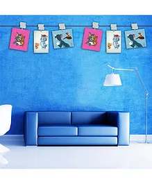 Passion Petals Baby Text Print Wooden Photo Clips Blue - Pack Of 6