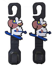 Syga Cartoon Shaped Car Back Hooks Set of 2 (Designs & Colours May Vary)