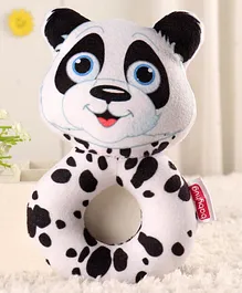 Babyhug Panda Face Rattle Cum Soft Toy Ring - Black & White