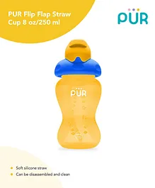 Pur Flip Flap Straw Cup Yellow - 250 ml