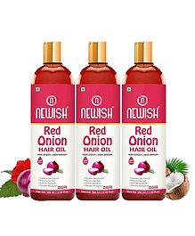 Newish Red Onion Hair Oil Pack of 3 - 100 ml Each