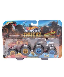 Hot Wheels Free Wheel MT Demolitions Double Monster Truck Spur Moment Vs Steer Clear (Color & Design May Vary)