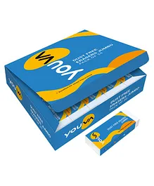 Youva Jumbo Size Dust Free Erasers Yellow - Pack of 20