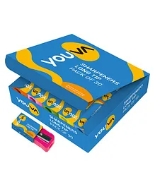 Youva Long Tip Sharpeners Multicolor - Pack of 30