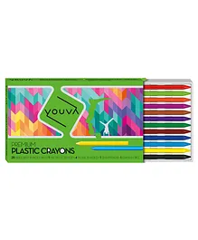 Youva Premium Plastic Crayons Multicolour - Pack of 25