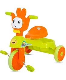 Baybee Tricycle Kid's Trike With Parental Adjust Push Handle - Green Orange