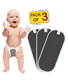 Bembika Cotton Bamboo Charcoal Inserts Nappy Inserts Pack Of 3 - Black