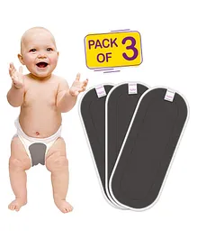Bembika Cotton Bamboo Charcoal Inserts Nappy Inserts Pack of 3 - Grey