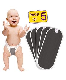 Bembika Cotton Bamboo Charcoal Nappy Inserts Pack of 5 - Grey