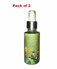 Organic Magic Pocket Hand Sanitizer Green Apple Pack of 2 - 100 ml Each