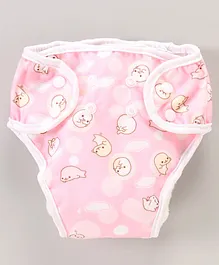 Paw Paw Reusable Diaper Walrus Print Extra Large - Pink