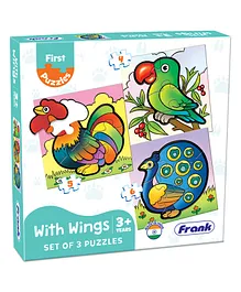 Frank Bird Themed Jigsaw Puzzles Set of 3 - Multicolour