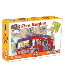 Frank Fire Engine Themed Floor Jigsaw Puzzle Multicolour - 15 Pieces