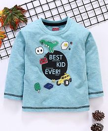 Babyhug Full Sleeves T-Shirt Text Print - Blue