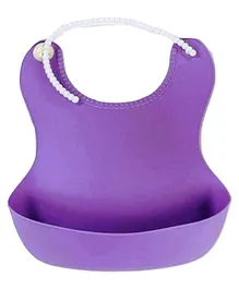 Babymoon Silicone Waterproof Silicone Bib - Purple