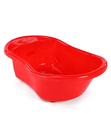 Babyhug Medium Size Baby Bath Tub - Red (Print May Vary)