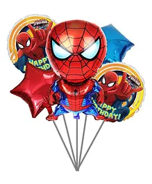 Shopperskart Spider Man Foil Balloons Multicolour - Pack of 5