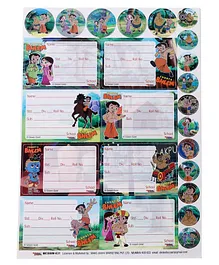 Chhota Bheem Book Labels With Smileys Multicolour - 32 Labels