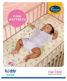 Centuary Animal Print Beddy Blossom Baby Mattress - Light Yellow