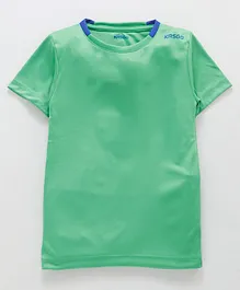 KASGO Half Sleeves Solid Tee - Green