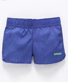 KASGO Self Design Shorts - Blue