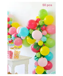 Balloon Junction Pastel Colour Balloons Multicolour - 50 Pieces