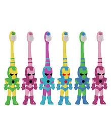 Buddsbuddy Ironman Shaped Toothbrushes Pack of 5 - Multicolor