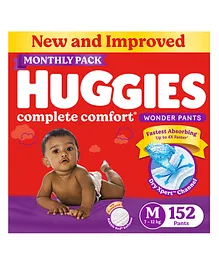 Huggies Wonder Pants Diaper Monthly Pack Medium Size - 152 Pieces