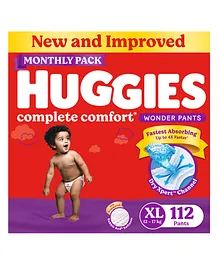Huggies Wonder Pants Extra Large (XL) Size Baby Diaper Pants India's Fastest Absorbing Diaper 112 Pieces
