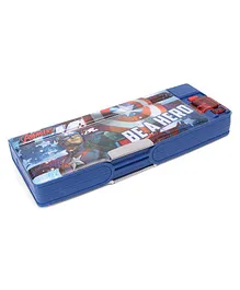 Marvel Avengers Dual Compartment Magnetic Pencil Box - Blue