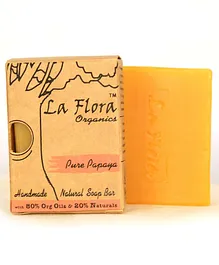 La Flora Organics Pure Papaya Handmade Complexion Soap Bar - 100 g