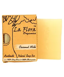 La Flora Organics Coconut Milk Moisturising Handmade Soap Bar - 100 gm