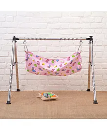 JIN Semi Foldable Cradle With Round Frame - Multicolor