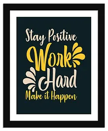 Wens Front Acrylic Glass Framed Poster Inspirational Quotes - Multicolor