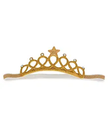 Bembika Rhinestone Tiara Crown - Golden