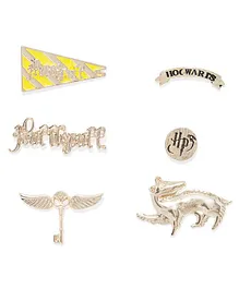 EFG Harry Potter Hufflepuff Pins Pack of 6  - Multicolor