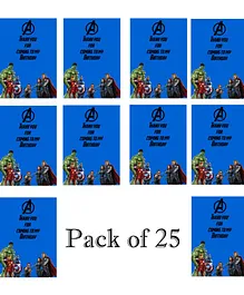 Funcart Avengers Birthday Party Thank You Cards Blue - Pack of 25