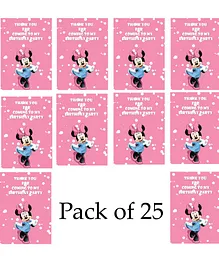 Funcart Minnie Mouse Birthday Party Thank You Cards Pink - Pack of 25