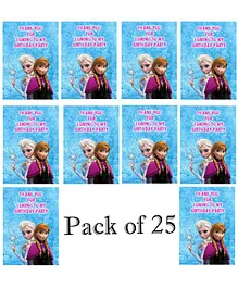 Funcart Disney Frozen Birthday Party Thank You Cards Blue - Pack of 25