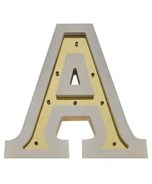 EZ Life 3D Light Up Alphabet A Shaped Room Decor - Golden White