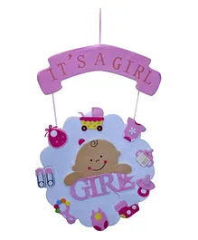EZ Life It's A Girl Wall Hanging - Pink
