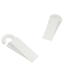 EZ Life Door Stopper - Set of 2 - Child Safety - Baby Proofing - Plastic - White