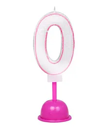 EZ Life LED Number Candle With Light And Sound Pink - Number 0