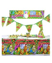 EZ Life Theme Party Hamper Kit Light Jungle Theme Green - Pack of 98