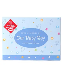Archies Baby Boy Record Book with Socks - Blue