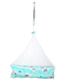 vparents cruze baby swing cradle with hanging spring  green
