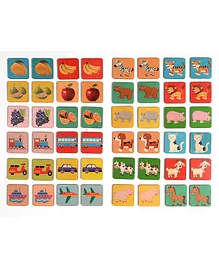 RK Cart Wooden Memory Matching Game Multicolour - 48 pieces