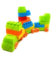 FunBlast Building Blocks Set With Wheels Multicolour - 50 Pieces
