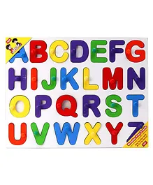 Anindita Wooden English Capital Alphabets Big Size Puzzle Multicolor - 27 Pieces 